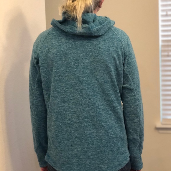 DULUTH TRADING CO Blue fleece pull over sweatshirt - Picture 2 of 2